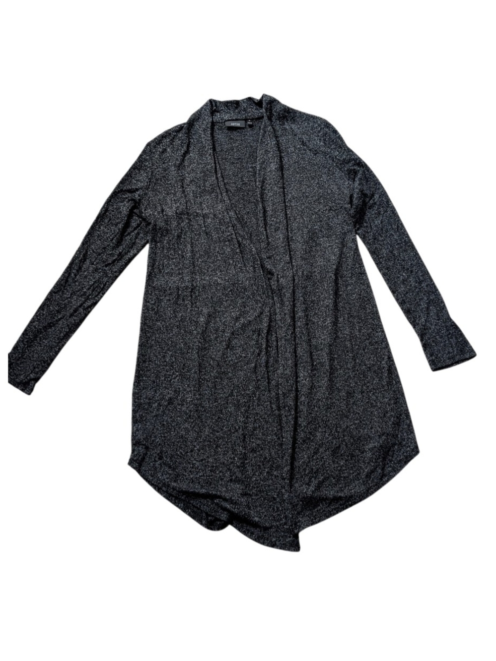Apt 9 Open-Front Shimmer Cardigan Sweater - Black - Size Medium